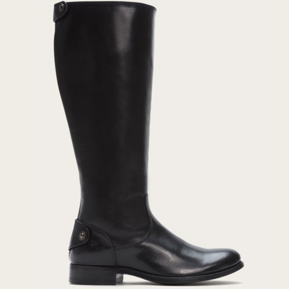 FRYE Melissa boot in black Italian leather